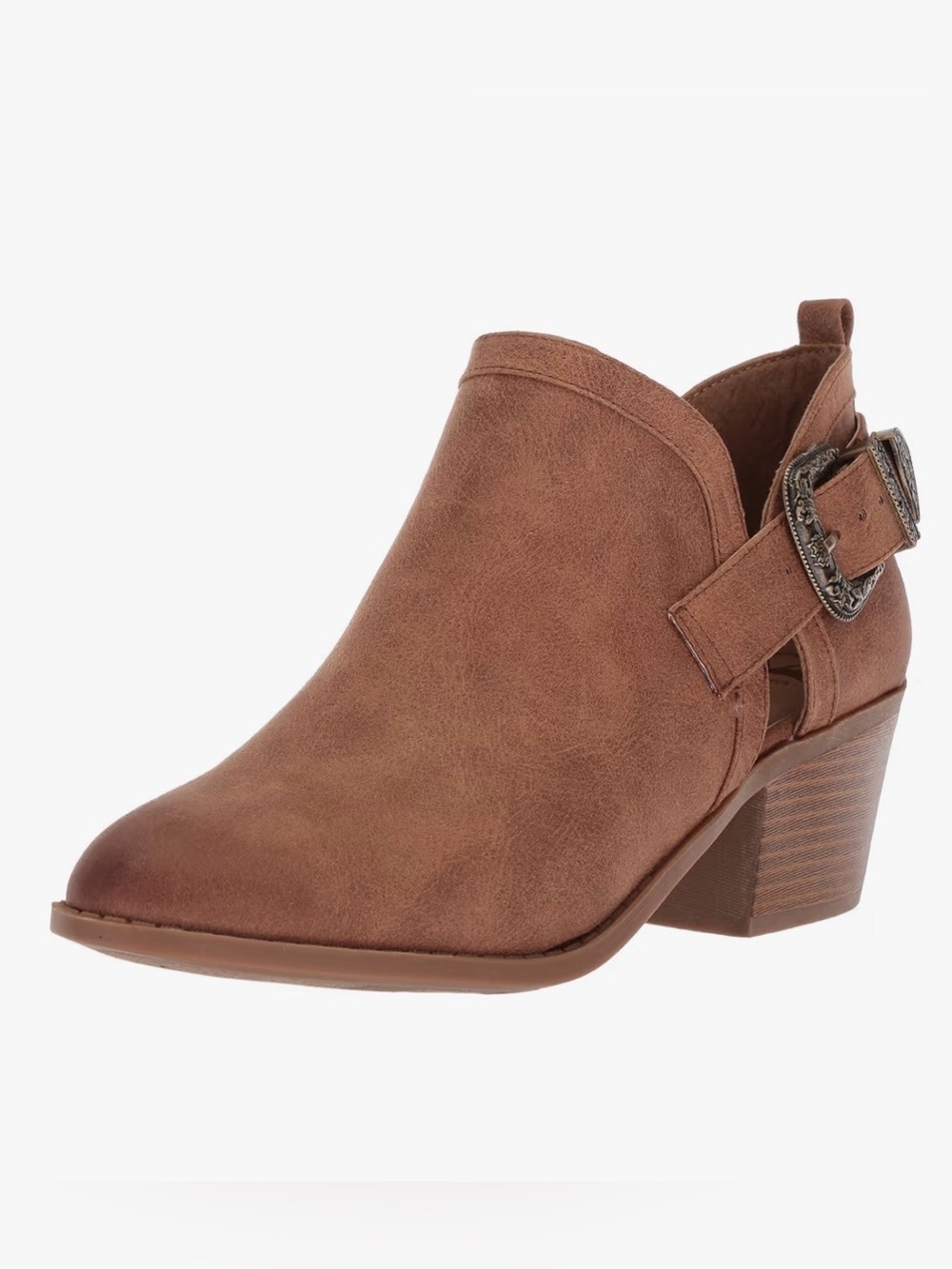Fergalicious Battle Booties Size 6 Western Boho Ankle Boots Cognac